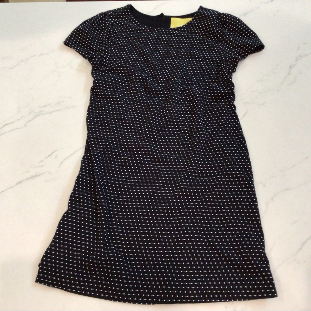 Maeve by Anthropologie black and white polka dot knit dress, size small